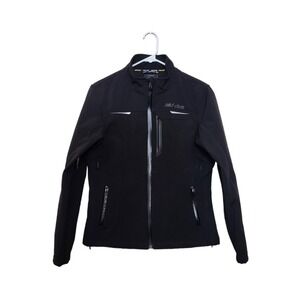SKI-DOO‎ Women's Black Fitted Windproof Soft Shell Jacket Coat Size Petite Small